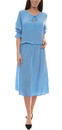 Bild 1 von NÜMPH Jersey-Kleid trageangenehmes Damen Sommer-Kleid mit Tunika-Ausschnitt Blau
