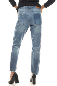 ONLY Hose ausgefranste Damen Destroyed-Jeans in Patch-Optik Lima Hellblau