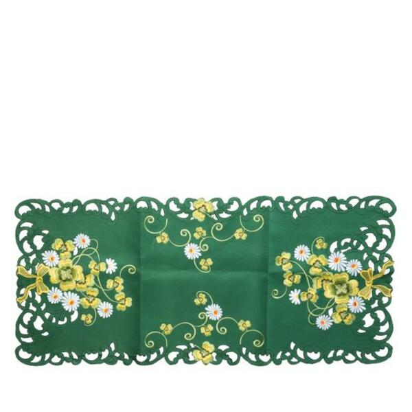 Bild 1 von Tischläufer Blumen grün 40x90cm