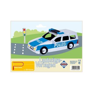 PEBARO Laubsägevorlage Polizeiauto, 3D Figur