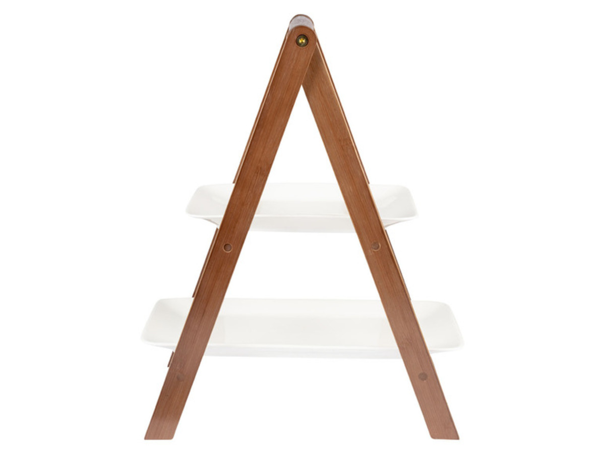 Bild 1 von ERNESTO Etagere, 2 Teller, Buchenholz, Porzellan