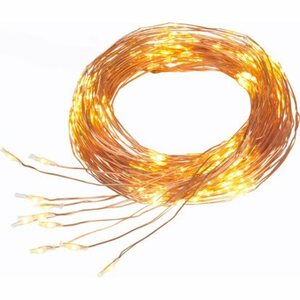 LED-Drahtlichterschweif 300 LEDs Warmweiß Transparentes Kabel 7,9 m