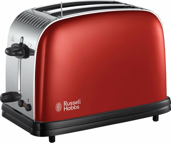 Bild 1 von RUSSELL HOBBS Toaster Colours Plus+ Flame Red 23330-56, 2 kurze Schlitze, für 2 Scheiben, 1670 W