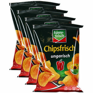 Funny Frisch Chipsfrisch Ungarisch, 4er Pack