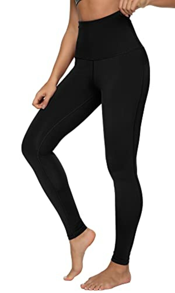 Bild 1 von QUEENIEKE Yoga Hosen Damen-hohe Taillen Yoga Leggings mit Tasche Trainings Strumpfhosen für Laufen Fitness Farbe Schwarz Größe XXL(16)
