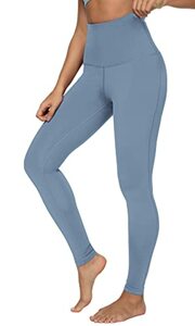 QUEENIEKE Yoga Hosen Damen-hohe Taillen Yoga Leggings mit Tasche Trainings Strumpfhosen für Laufen Fitness(Blauer Himmel, XS)