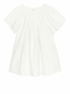 Arket Besticktes Baumwollkleid Weiß, Kleider in Größe 122. Farbe: White