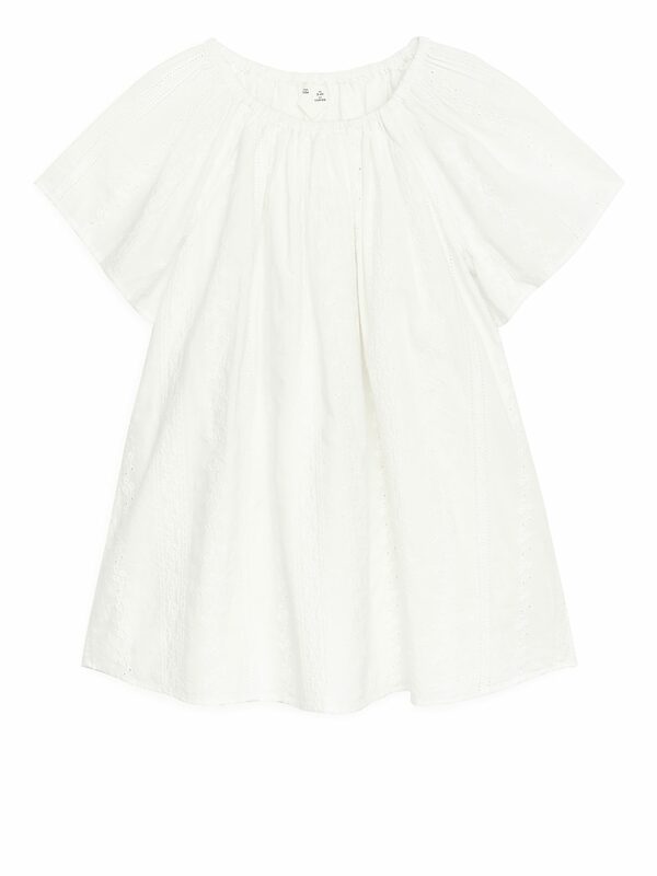 Bild 1 von Arket Besticktes Baumwollkleid Weiß, Kleider in Größe 122. Farbe: White