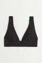 Bild 1 von H&M Wattiertes Bikinitop Schwarz, Bikini-Oberteil in Größe 34. Farbe: Black 010