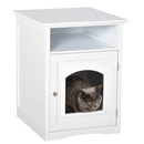 Bild 2 von PawHut Katzenschrank Katzentoilette Katzenklo Katzenhaus Katzenbett mit magnetischen Türen verstellb