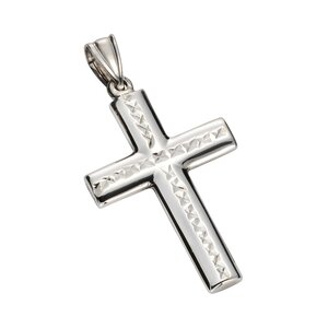 Vivance Kettenanhänger "925 Silber rhodiniert Kreuz"