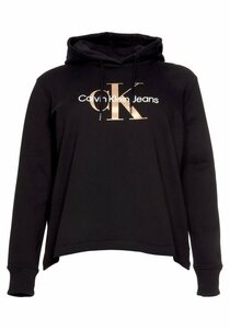 Calvin Klein Jeans Plus Kapuzensweatshirt »PLUS SEASONAL MONOGRAM HOODIE« mit großem Calvin Klein Logo-Monogramm & Schriftzug
