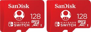 Sandisk »2 x microSDXC™ Card für die Nintendo Switch™« Speicherkarte (128 GB, 100 MB/s Lesegeschwindigkeit, Doppelpack)