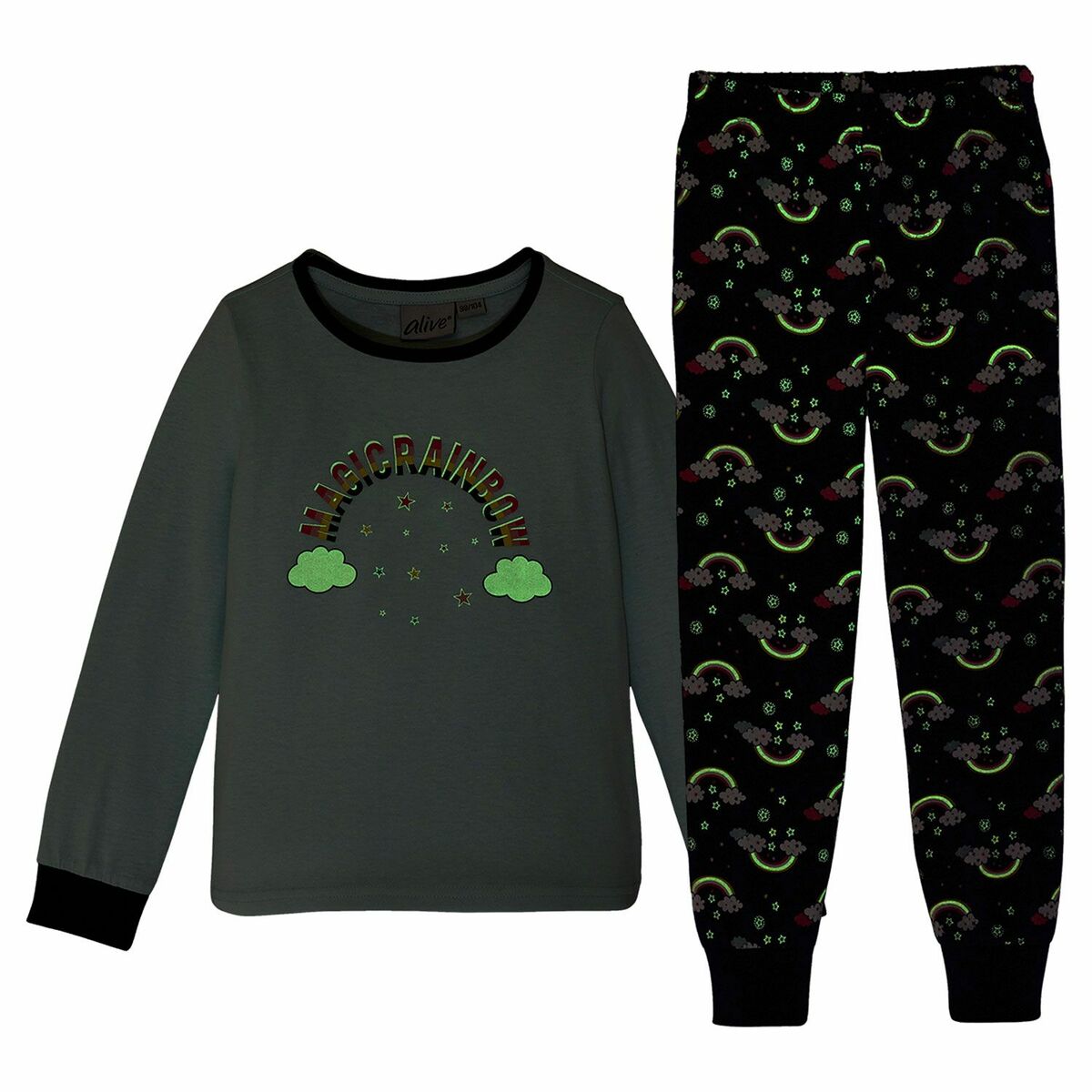 Bild 2 von ALIVE®  Kinder Winter-Schlafanzug, glow in the dark