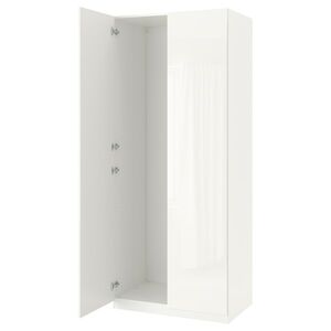 PAX / FARDAL  Schrank mit 2 Türen, weiß/Hochglanz/weiß