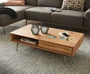 Bild 1 von Couchtisch Shari 110x60 cm Akazie Natur Metall silber