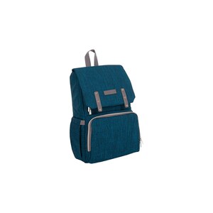 Kikkaboo Wickeltasche Caira Rucksack Wickelunterlage Seitentaschen breite Träger blau