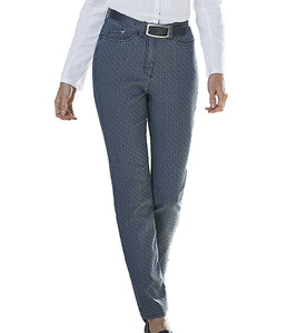 RAPHAELA by BRAX Jeans stylische Damen 5-Pocket-Jeans im Jacquard-Muster Blau