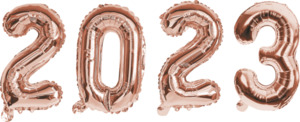 Dekorieren & Einrichten Folienballons "2023" roségold 1Set