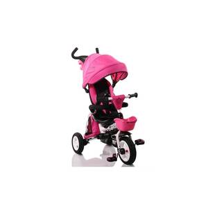 Byox Tricycle Flexy Lux 3 in 1 Dreirad, klappbar, Gummireifen, drehbarer Sitz pink