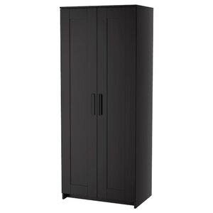 BRIMNES  Kleiderschrank 2-türig, schwarz