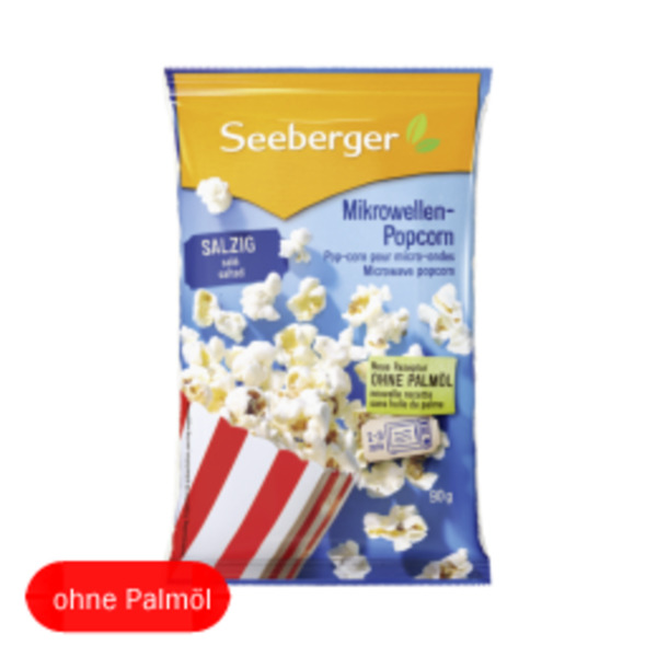 Bild 1 von Seeberger Mikrowellen Popcorn ohne Palmöl