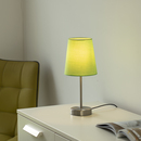 Bild 2 von Leuchten Direkt, Tischleuchte 1-flammig, E14, Stoffschirm, Schnurschalter, grün   HEINRICH