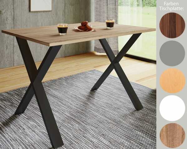 Bild 1 von VCM Premium Holz Esstisch Küchentisch Speisetisch Tisch Xona X Schwarz