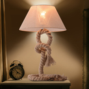 Bild 2 von HOMCOM Tischlampe Taulampe Hanfseil Lampenschirm Industrie Vintage E27 40 W Wohnzimmer Schlafzimmer