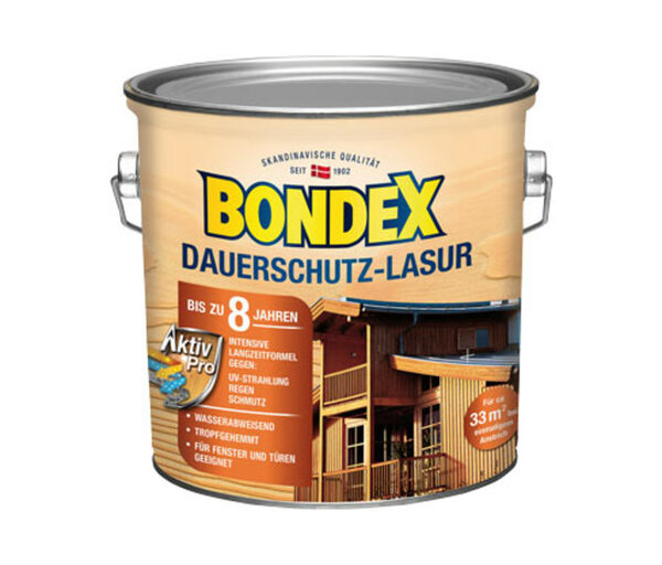 Bild 1 von Bondex 2er-Set Dauerschutz-Lasur, je ca. 2,5 l, Grau