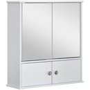 Bild 1 von kleankin Spiegelschrank mit Regalfächer weiß 55B x 17,5T x 60H cm   wandschrank badezimmerschrank