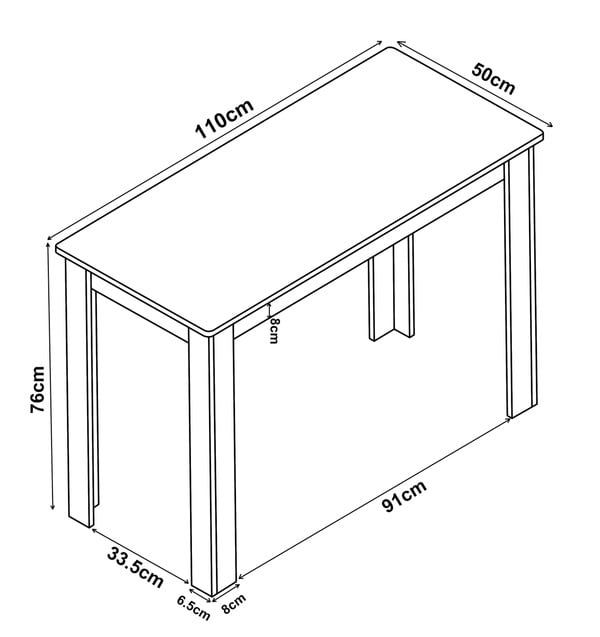 Bild 1 von VCM Holz Esstisch Küchentisch Tisch Esal 110 x 50 cm