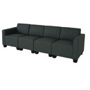 Bild 1 von Modular 4-Sitzer Sofa Couch Moncalieri, Kunstleder ~ dunkelgrau