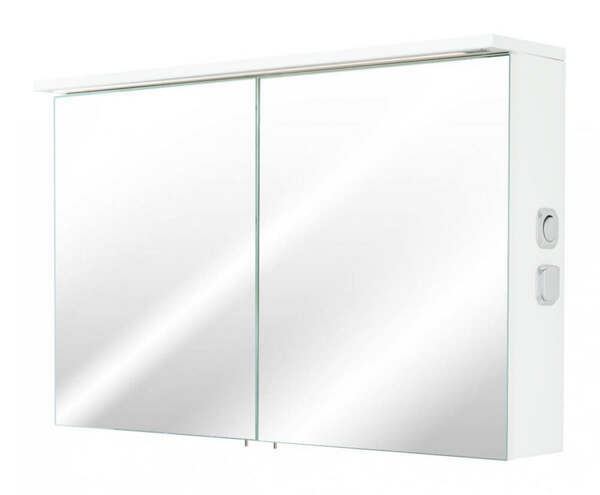 Bild 1 von Posseik Spiegelschrank - Ca.100 x 64,4 x 16,6 cm,  Weiß-Hochglanz