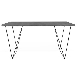 Schreibtisch FLOW 140 x 75 cm grau/ schwarz