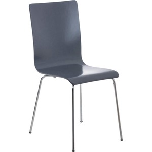 CLP Wartezimmerstuhl PEPE mit ergonomisch geformten Holzsitz und Metallgestell I Konferenzstuhl I In verschiedenen Farben erhältlich