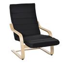 Bild 1 von HOMCOM Relaxsessel mit verstellbarem Fußteil schwarz 81 x 66,5 x 100 cm (LxBxH)   Ruhesessel Relaxstuhl TV-Stuhl Wohnzimmersessel