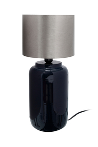 Kayoom Tischlampe Art Deco 625 Dunkelblau / Silber