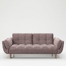 Bild 1 von PLAYBOY - Sofa "SCARLETT" gepolsterte Couch mit Bettfunktion, Samtstoff in Rosa mit Massivholzfüsse, Retro-Design