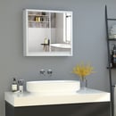 Bild 2 von HOMCOM Spiegelschrank Badezimmerschrank Badschrank Hängeschrank Badmöbel mit 2 Ablagen Wandschrank H
