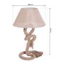 Bild 4 von HOMCOM Tischlampe Taulampe Hanfseil Lampenschirm Industrie Vintage E27 40 W Wohnzimmer Schlafzimmer