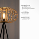Bild 3 von Leuchten Direkt, Stehleuchte 1-flammig, E27, Bambus-Schirm, Ø50cm, Holz-natur  RACOON