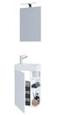 Bild 1 von VCM 3-tlg Badmöbel Set Gäste WC Gästebad Waschplatz Waschtisch klein schmal Lumia Spiegel