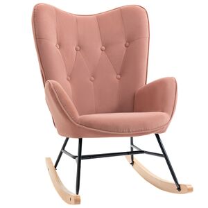 HOMCOM Schaukelstuhl mit Polsterung grau 84B x 70T x 96H cm   Schaukelstuhl Relax Stuhl Sessel Stuhl Stuhl mit Polsterung