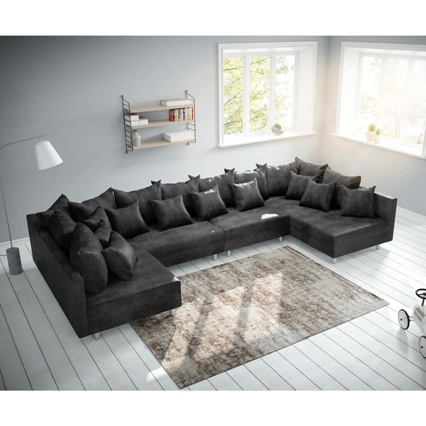 Bild 1 von Couch Clovis XL Anthrazit Antik Optik Wohnlandschaft Modulsofa