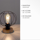 Bild 3 von Leuchten Direkt KASKA, Tischleuchte für 1x E27 max. 40Watt, schwarz lackierter Metallschirm, Holzdek