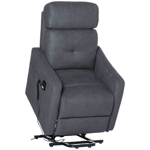 HOMCOM Elektrischer Sessel mit Aufstehfunktion und kabelgebundener Fernbedienung grau 71L x 94B x 104H cm   aufstehsessel?fernsehsessel?elektrischer relaxsessel aufstehhilfe