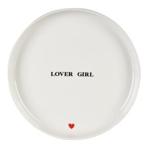 Dessertteller Lover Girl ca.D20cm, weiss