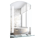 Bild 1 von HOMCOM Badspiegel mit Ablage LED Lichtspiegel Badezimmerspiegel Wandspiegel 15W (Modell4) Wasserdich