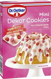 Dr. Oetker Mini Dekor Cookies Konfetti Rosa-Roter Mix